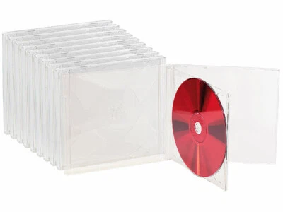 10 Boîtiers range-CD doubles - transparents - Pearl - Photo 1/4