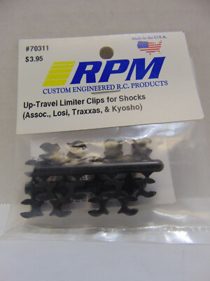 RPM #70311 Black Up-Travel Limiters for Team Associated,  Team Losi, etc.  NIB
