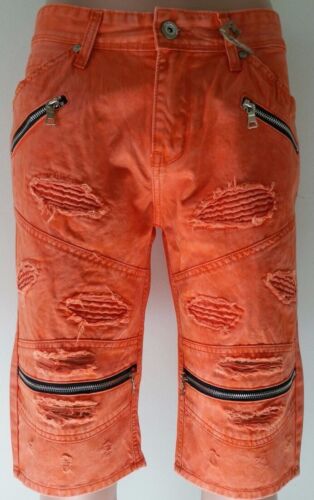 MEN'S DENIM AND TWILL BIKER JEAN SHORTS SIZE: 30 TO 50 - Picture 63 of 101