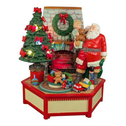 Vintage Enesco Small World Of Music A Visit From Santa Claus 551368 Works Box Video - Bild 9 von 24