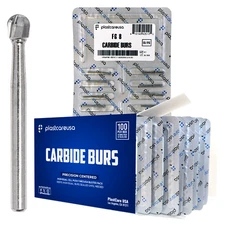 100 FG 8 Round Carbide Dental Burs High Speed Handpiece Friction Grip Drill Bits