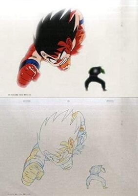 Dragon Ball Z Animation Cel Son Goku Kunstblatt Akira Toriyama Goku vs. Piccolo