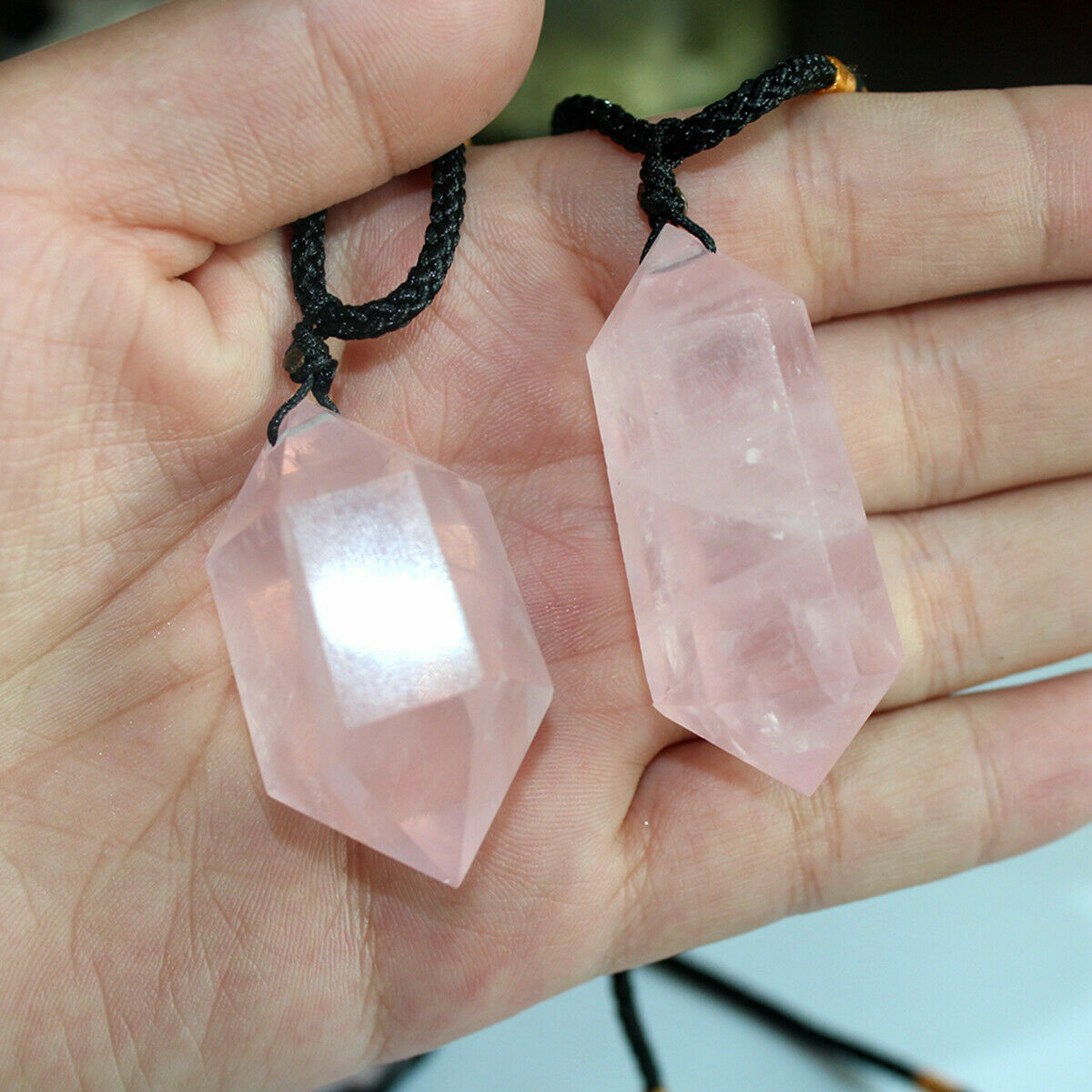 Natural Quartz Crystal Point Obelisk – Reiki Wand, Chakra Healing Pendant Necklace