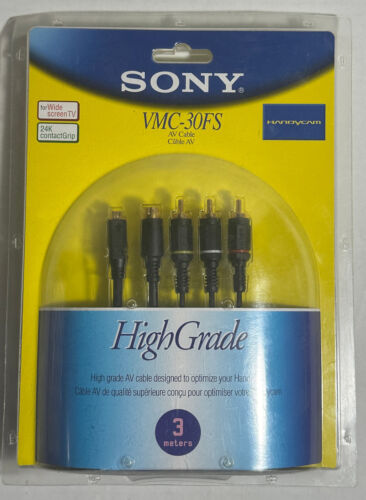Sony 5ft AV TV RCA Video Cord Cable HDR-SR11 HDR-SR12 VMC-15FS VMC-30FS New - Picture 1 of 2