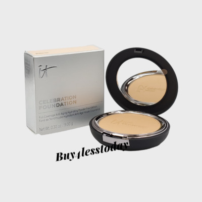 IT Cosmetics Celebration Foundation Anti-Aging  Powder Foundation MEDIUM TAN NEW