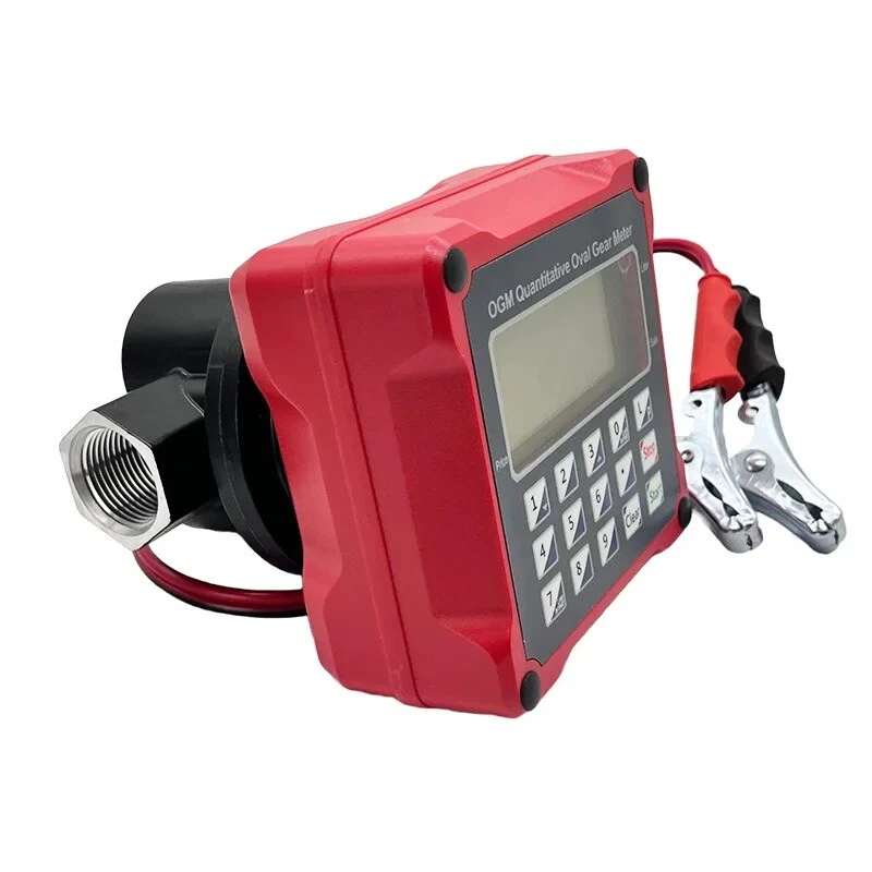 Engrenagem oval DC12v/ AC220v medidor de fluxo quantitativo de óleo predefinido F gasolina diesel OGM - Imagem 4 de 4