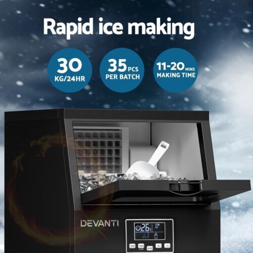 Devanti Commercial Ice Maker Cube Machine 30kg - Picture 5 of 8