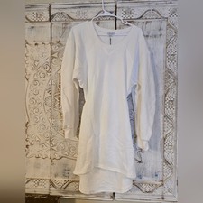 Lg sweatshirt dress open back design, loose fit on top part ribbed round NWT