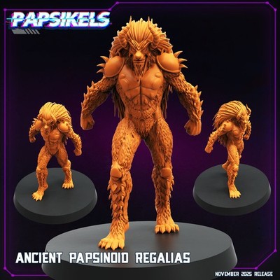 Ancient Papsinoid Regalias Set (3 Models)   Papsikels Resin Miniatures