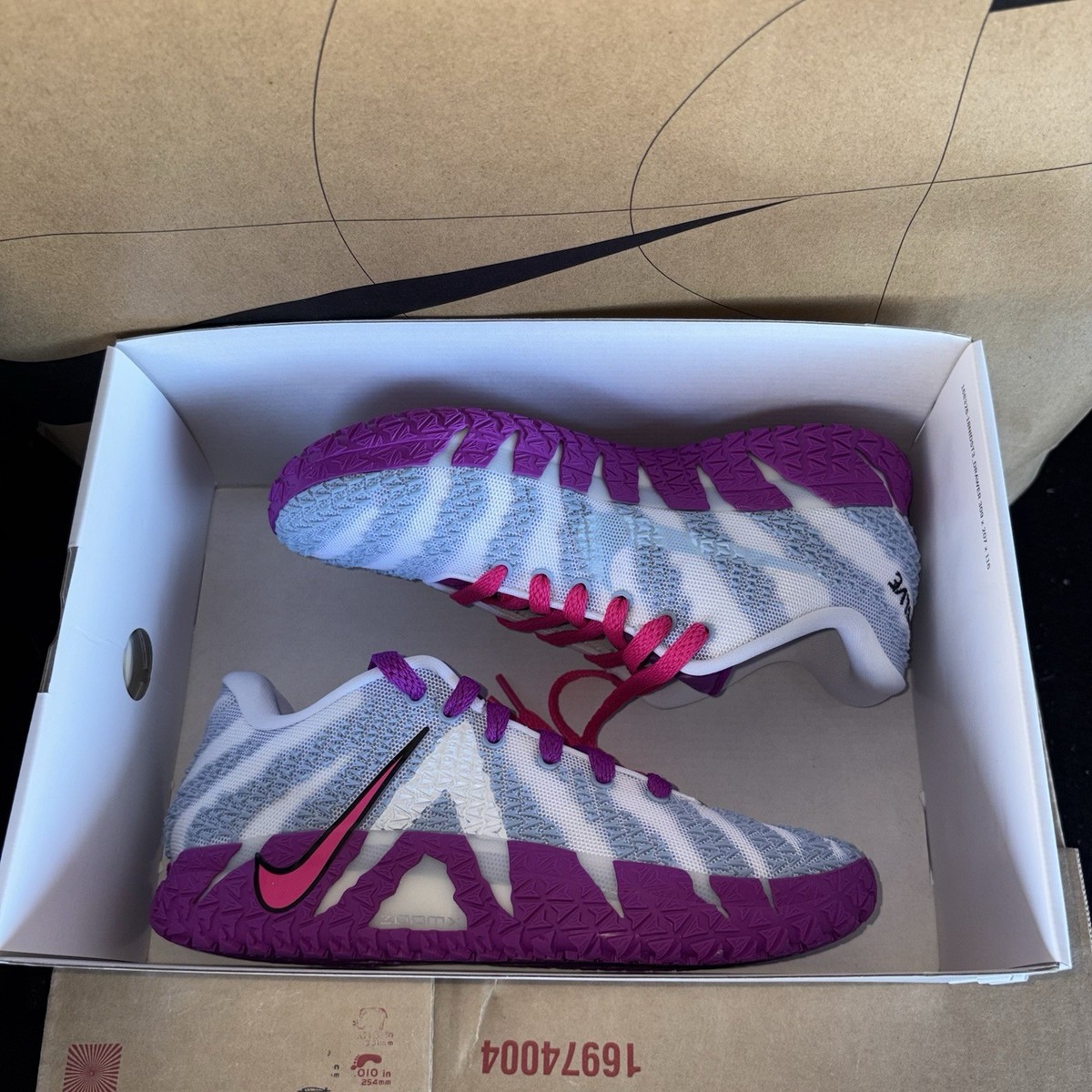 NEW Nike By You Ja 3 Gray Purple Pink IO7565 900 Men\'s Size 5/ Women Size 6.5 Nike Ja 3 Nike By You IO7565-900 main image 4