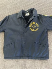 Vintage 1983  Sportswear Cheerleader Jacket Black Sterling Hgts Mi “ Stacey”