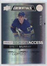 2021 Upper Deck Credentials Debut Ticket Access 820/999 Tier 1 Brett Murray 14hk