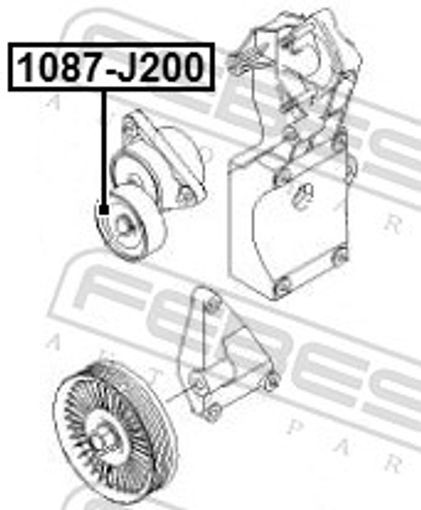 Fits FEBEST 1087-J200 PULLEY TENSIONER KIT