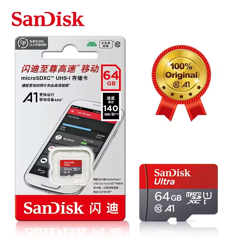 Sandisk Ultra Micro tf SD card 128GB 32GB 64GB 256GB Mini SD Card - Image 3 of 4