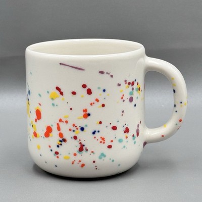 Felt + Fat Tumbler Cup Confetti Rainbow Handmade Coffee Tea Mug