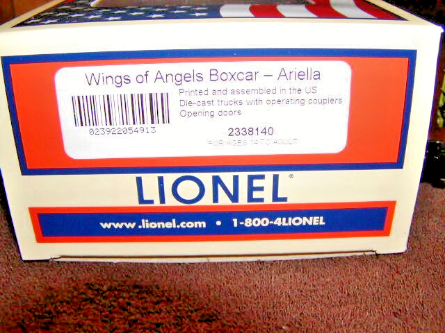 Lionel Wings Of Angels Sarah II MUSA O Gauge Model Train Boxcar