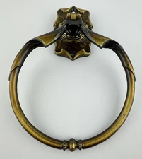 Amerock Carriage House Goldtone Scroll Round Hand Towel Ring 9056-5 Vintage