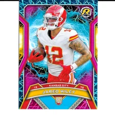 Jared Wiley ROOKIE Sky Blue & Pink Shock REFRACTOR  2024 Topps Resurgence- #144 