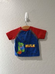 Vintage Y2K Marvel Basketball Hulk Toddler Shirt 18M-2T Bin 2