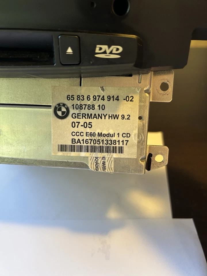 04-06 BMW OEM 525i 530 535i 545i 550i M5 CD DE NAVEGACIÓN CC 6583-6974914-02 Foto 3 de 4