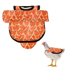 1-Pack Chicken Saddle, 6.3 Inch Polyester Chicken Apron Back Protector Orange 