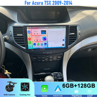 6+128GB 9'' For Acura TSX 2009-2014 Apple Carplay Android15 Car Radio GPS Upgrade