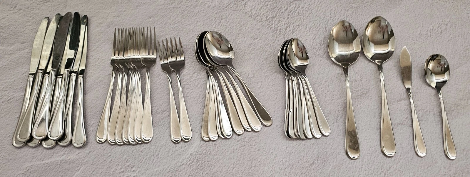 Lot of 35 Oneida FLIGHT RELIANCE Stainless Flatware