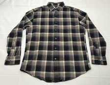 PENDLETON Shirt Mens Medium Mason Flannel Plaid Button Down Long Sleeve - Flaw