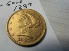1897 GOLD liberty Head 5$ Us Coin NO RESERVE wow!! Check This out