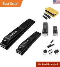 Sturdy Nail Clippers Set with Sleek Tin Storage - Sharp Precision and Comfort