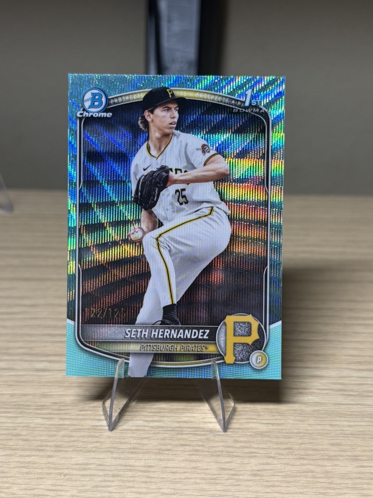 2025 Bowman Draft Chrome Aqua Wave Refractor /125 Seth Hernandez #BDC-25 