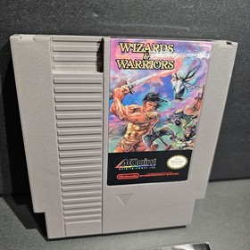 Wizards & Warriors (Nintendo NES, 1987) CART & MANUAL - TESTED - CLEAN PINS