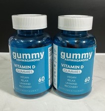 2 Pack Ashwagandha 1500mg Gummies 60ct 120 Total with Rhodiola Rosea  Saffron