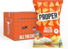 PROPER All the Cheese Lentil Chips, 8 X 85g, Crisps Snacks