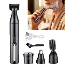 4 in 1 Electric Nose Ear Hair Trimmer Eyebrow Mustache Beard Face Shaver Clipper