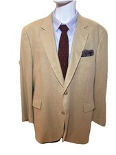 Jos A Banks Silk And Wool Vintage Camel Sports Jacket 46R EUC