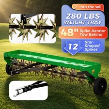 48" Lawn Aerator Tow Behind for Spike Aerating W/Universal Hitch for Lawn&Garden