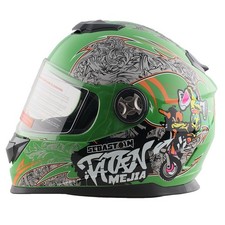 Casco integrale casco per bambini casco da moto moto casco jet casco da cross verde