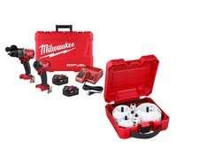 Milwaukee 3697-22HS M18 FUEL 18V 2 Cordless Tool Combo Kit w/ Hole Saw Kit