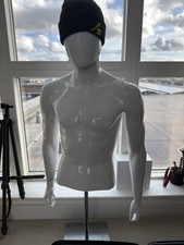 Half Body Male Mannequin with Head Display Stand