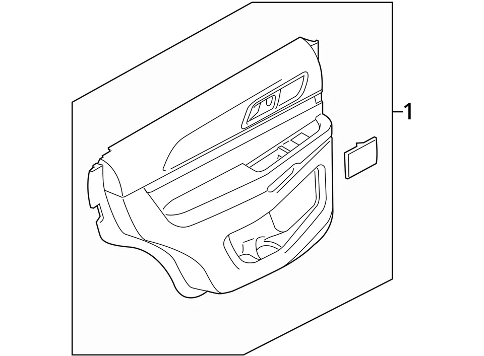 Ford Police Interceptor 2016-2019 panel utilitario Asy - moldura de puerta FB5Z7827406GA Foto 3 de 3