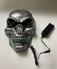Light Up HALLOWEEN Battery Powered Mask Multi Modes Flashes Skeleton Face