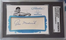 2018 Panini Flawless Joe Medwick Cut Auto /3 SGC Authentic