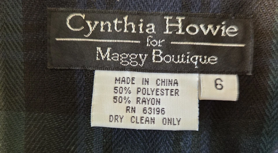 Cynthia Howie 连衣裙 尺寸 6 按钮 前打褶 Maxi Academia Collegiate 霍格沃茨 — 第 2/4 张图片