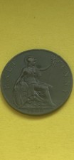 1900 Queen Victoria Halfpenny Coin, High Grade, Great Britain