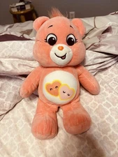 Care Bears Love-A-Lot Bear Stuffed Plush Basic Fun 14" Pink Hearts Tush Tag 2021