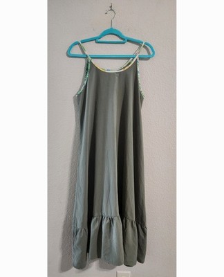 Koch Dress Women s Medium Olive Green Midi Dress Flowy