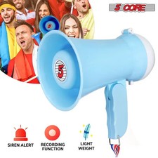 Megaphone Bullhorn Speaker 15W Mini Battery Power w Siren 400 Yard Rage Kids