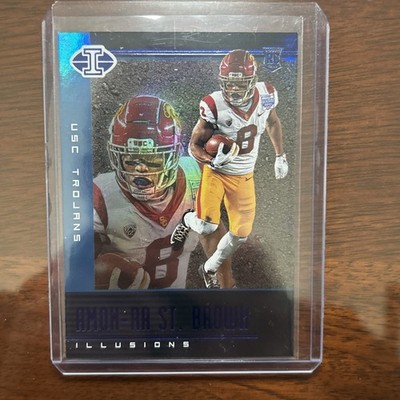 2021 Panini Chronicles Draft Picks #124 Amon-Ra St Brown Rookie Blue /99 RC