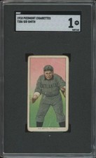 1909 T206 SID SMITH NNO POOR SL BACK STAMP PIEDMONT 350 SGC 1 ATLANTA CRACKERS